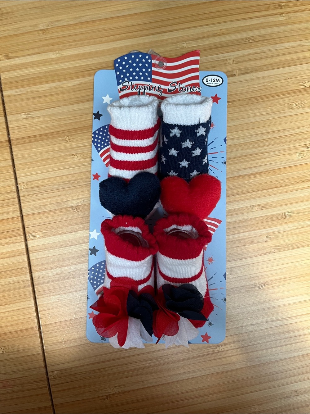 July 4 Baby Socks - 2 pairs (0-12 months)